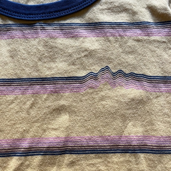 Patagonia “Ridge Rise Stripe Repeat” Organic Tank Top Yellow and Navy size M - Picture 9 of 13